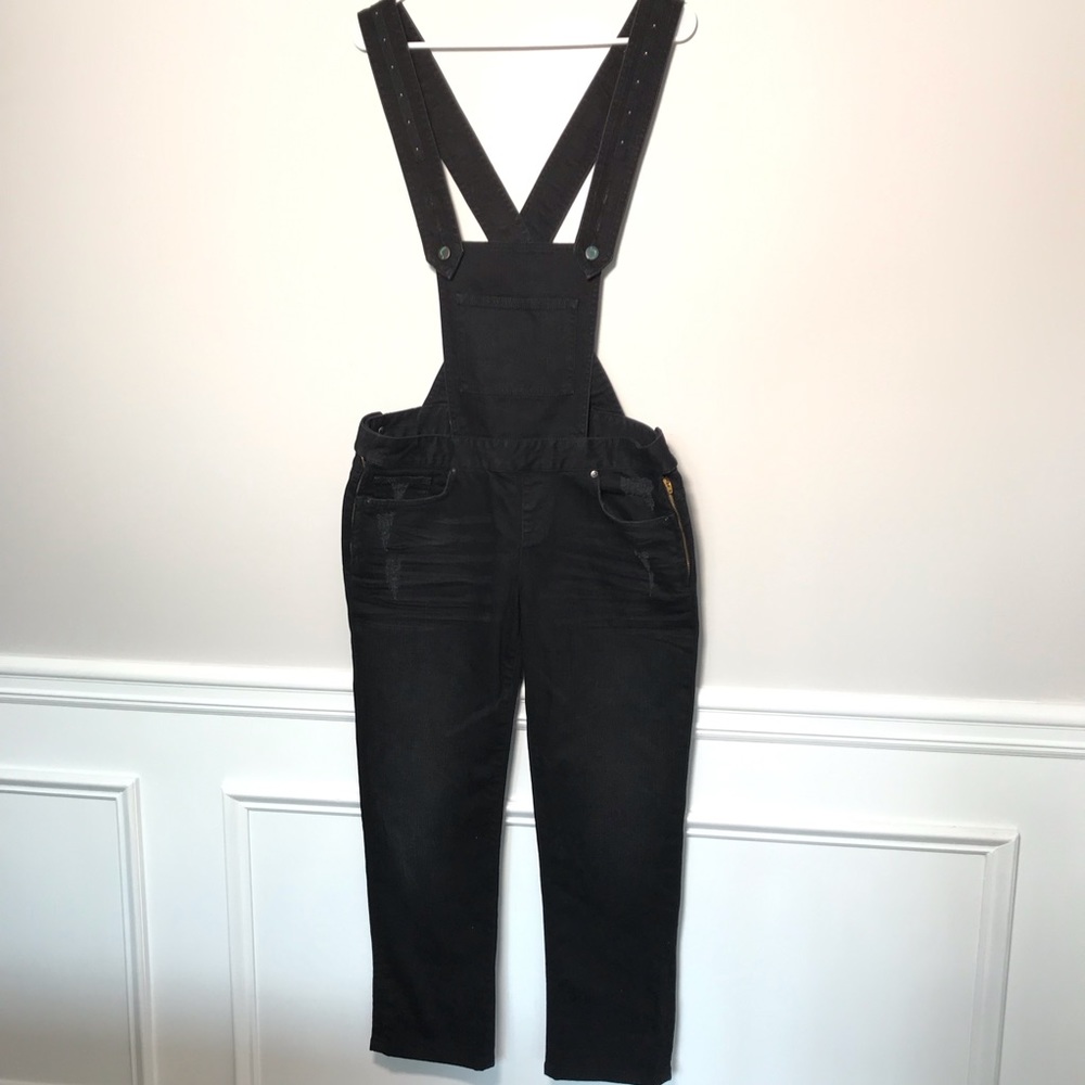 Joe’s Jeans Rolled Ed Lover Overalls Black Size 29